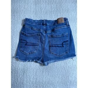 American Eagle Hi Rise Shortie Jean Denim Shorts Women's Sz 6 Boho Festival Edgy